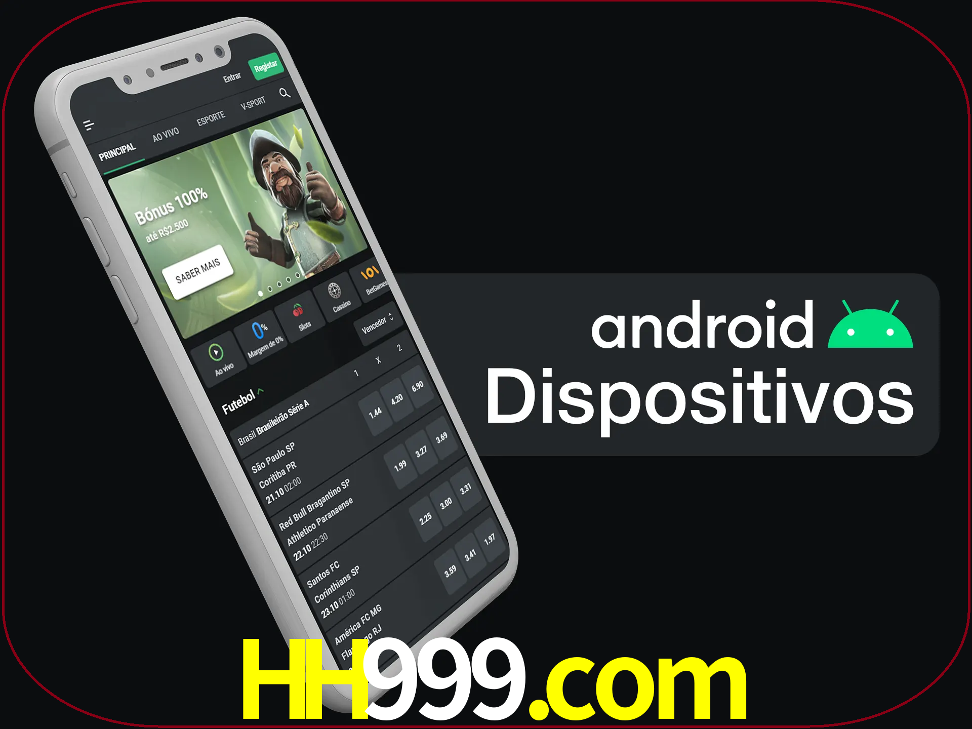O aplicativo suporta a maioria de todos os dispositivos Android.