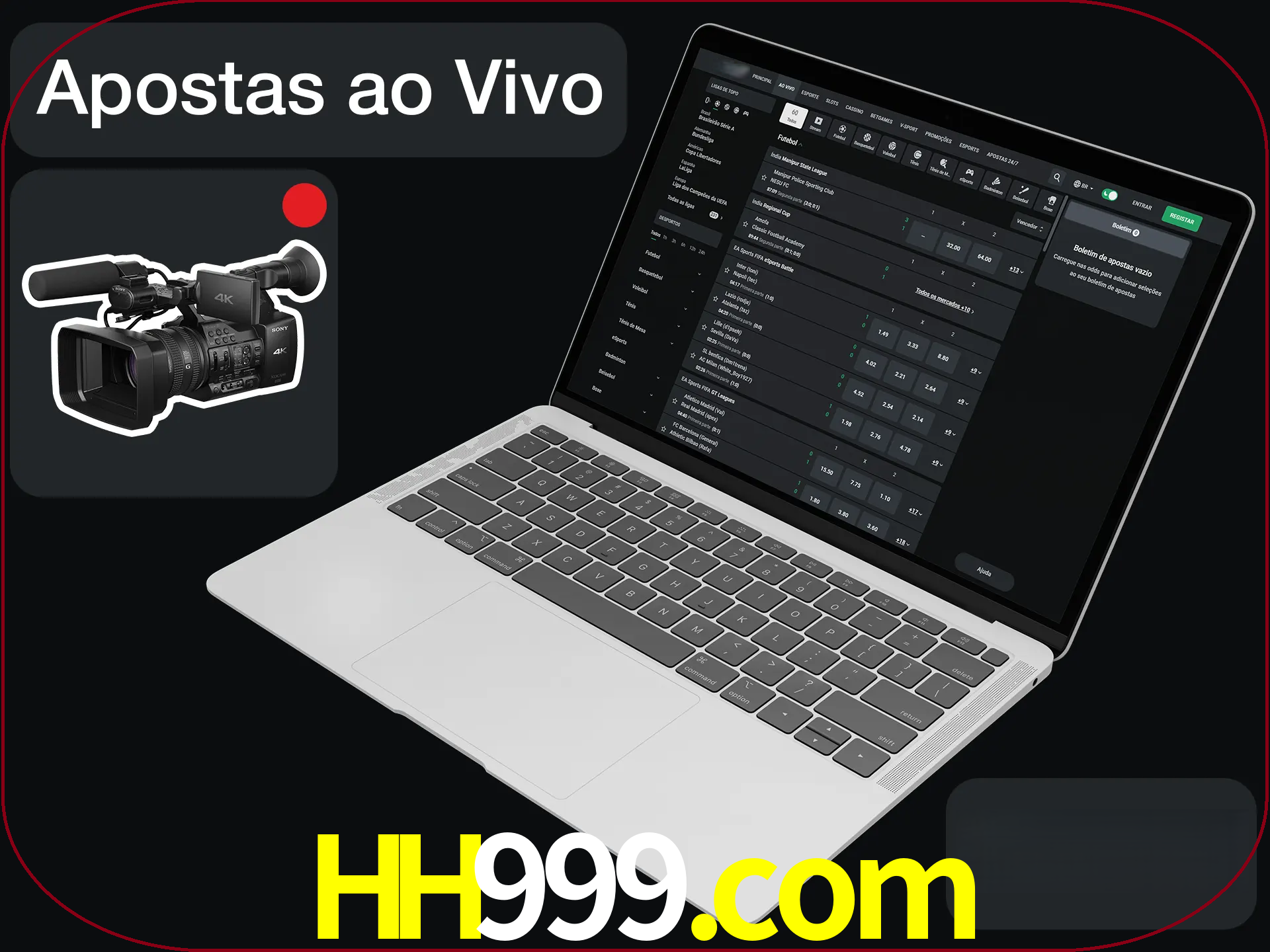 Aposte em formato ao vivo em nosso site.